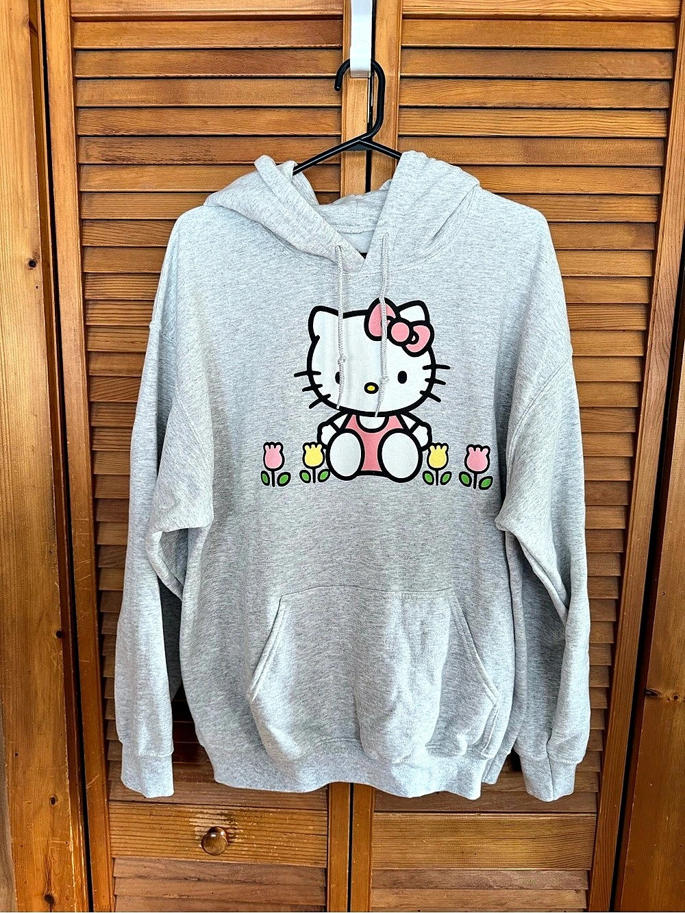 Sanrio Hello Kitty Hoodie Gray & Pink Medium Like New